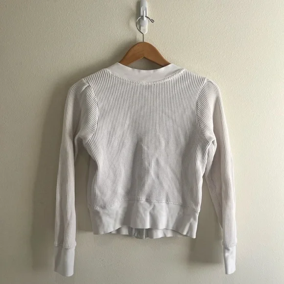 AYR Women's The Waffle Con Crop Cardigan Size Extra Small - Picture 3 of 5